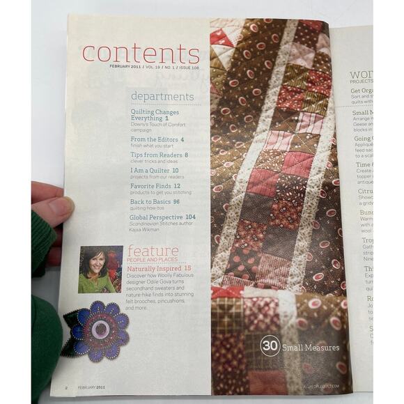 American Patchwork Quilting Magazine‎ Feb 2011 Issue 108 Row By Row Precuts Tips - Picture 3 of 7